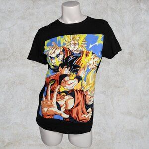 Dragonballz Black T-Shirt with Characters Super Goku Like Brand New